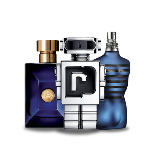 Combination of 3 fragrances: DYLAN BLUE, PHANTOM, and ULTRA MALE 100 ml